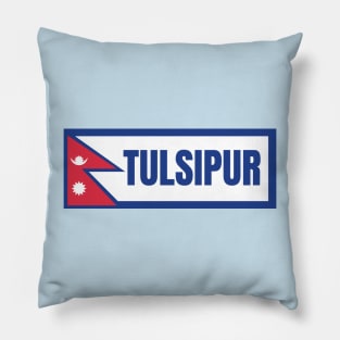 Tulsipur City with Nepal Flag Pillow