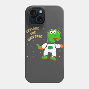 Cute dinosaur astronaut. Phone Case