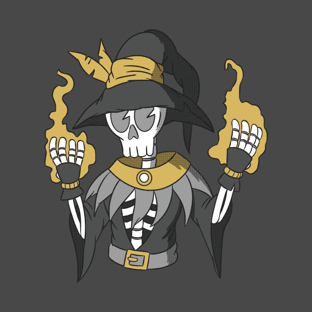 Old School Skeleton Wizard by GoldenHorror