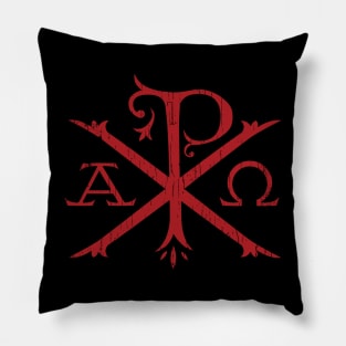 Chi Rho and Alpha Omega Pillow