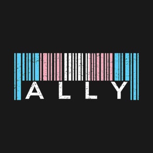 Transgender Pride Flag Barcode Ally T-Shirt