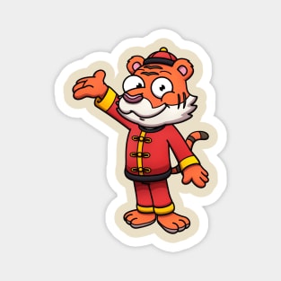 2022 Chinese New Year Cute Tiger In Chinese Costume Magnet