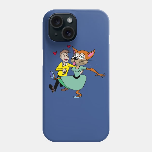 Cat Date Phone Case by brightredrocket