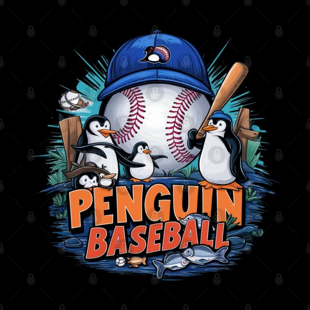 Penguin baseball time by hsayn.bara