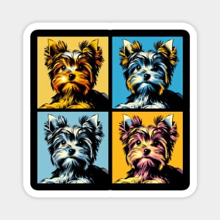 Pop Retro Yorkshire Terrier Art - Cute Puppy Magnet