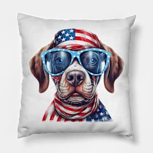 4th of July Dog #5 Pillow