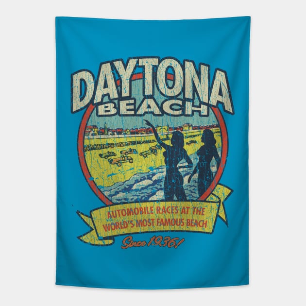 Daytona Beach Automobile Races 1936 Tapestry by JCD666