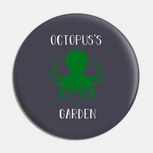 Octopuss Garden, white green Pin