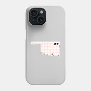 USA States: Oklahoma (pink plaid) Phone Case