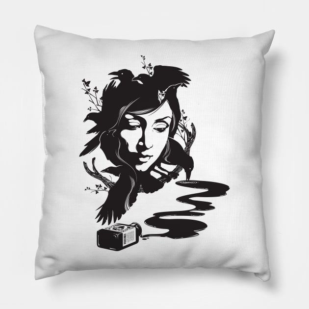 Ink Pillow by dracoimagem