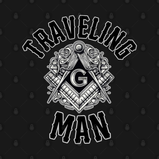 Traveling Man Square & Compass Masonic Freemason by HUNTINGisLIFE