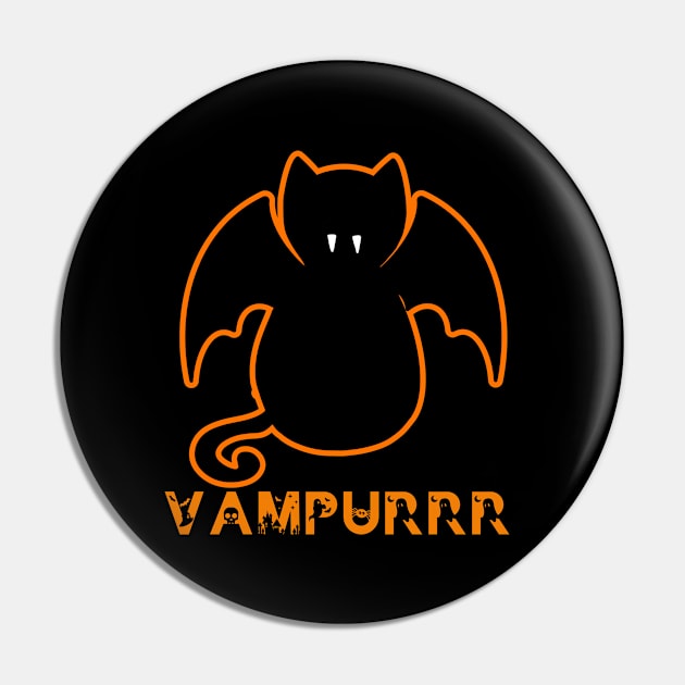 Funny Gifts for Halloween Vampurrr Pin by MARKBAY Shop