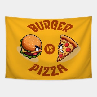 Burger vs Pizza - The Ultimate Showdown Tapestry