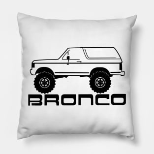 1987-1991 Ford Bronco, w Tires, Black Print Pillow