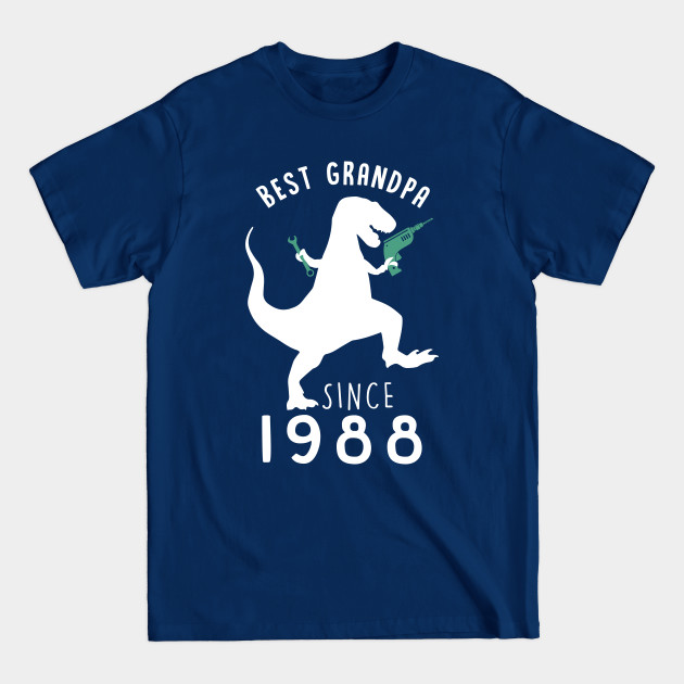 Disover Best Grandpa 1988 T-Shirt GrandpaSaurus Since 1988 Dad Gift - Best Grandpa - T-Shirt