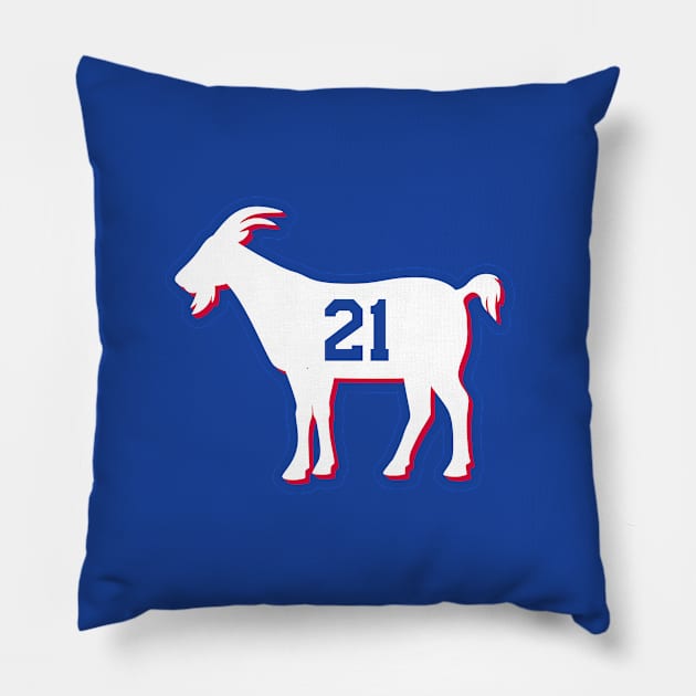 PHI GOAT - 21 - Blue Pillow by KFig21