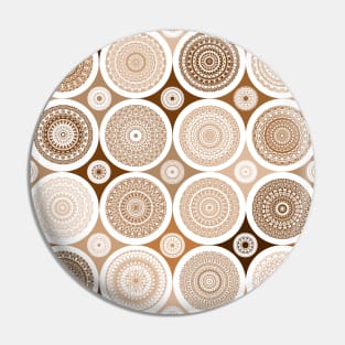 repeating pattern with boho style circles, brown color Pin