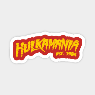 hulkamania yellow 1984 retro Magnet