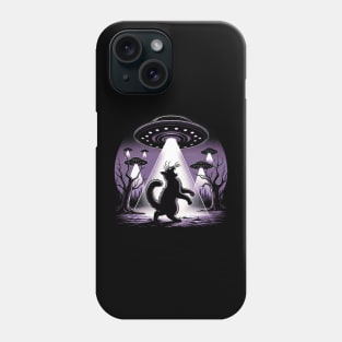 Funny Cat Being Abducted By Aliens Phone Case