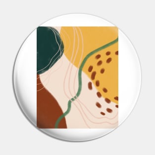 Abstract Bohemian Shapes 11 Pin