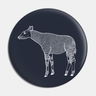 Okapi Drawing - African animal design Pin