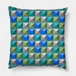 3D Pyramid Pattern 4 Pillow