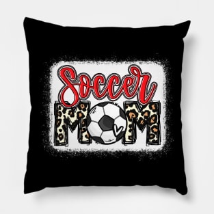 Soccer Mom Red Leopard Pillow