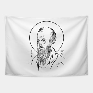 The Face of the Apostle | Paul the Apostle | Solid White Tapestry