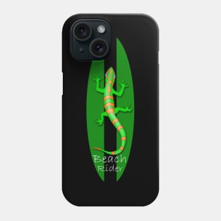 Cool Gecko Lizard Surfboard Rider Phone Case