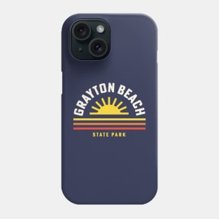 Grayton Beach State Park Florida Retro Vintage Stripes Sunset Phone Case