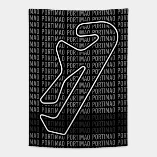 Portimao - F1 Circuit - Black and White Tapestry