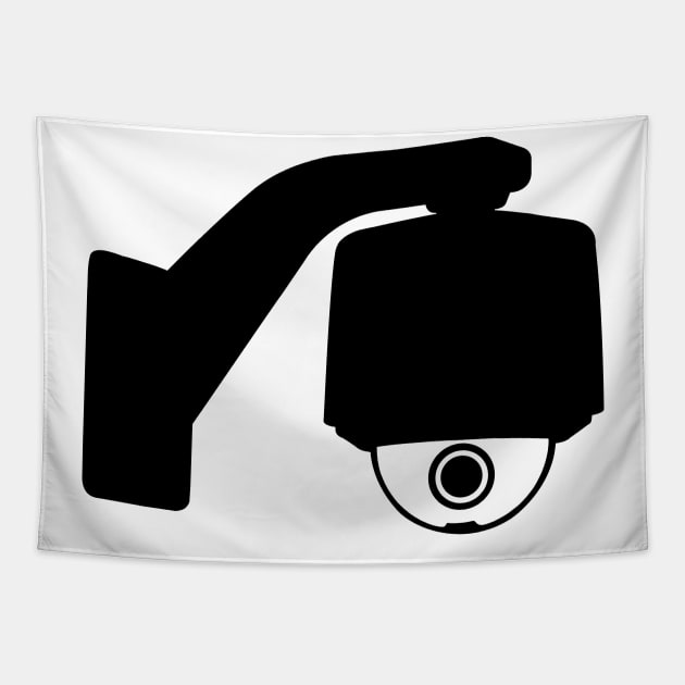 CCTV camera silhouette Tapestry by rheyes