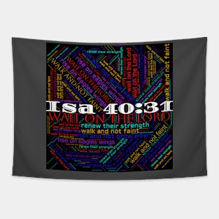 Wait on the Lord in Black Tapestry