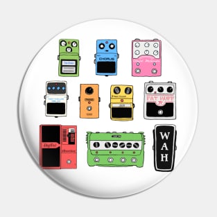 Guitar Pedals Musician Gift Ideas Music Gear Shirts For Guitarists Pin