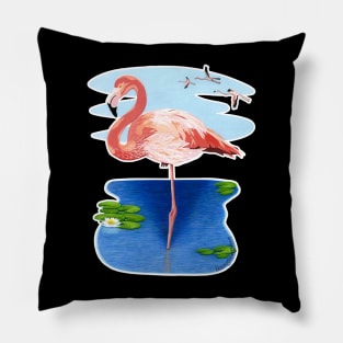 Majestic Greater Flamingo Pillow