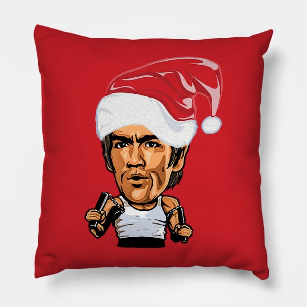 Santa Lee Pillow by Blind Ninja