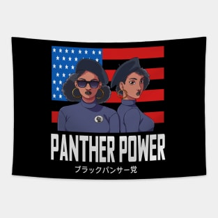 Black Panther Party American Flag Afro 1966 Tapestry