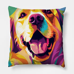 Golden Retriever Pop Art - Dog Lover Gifts Pillow