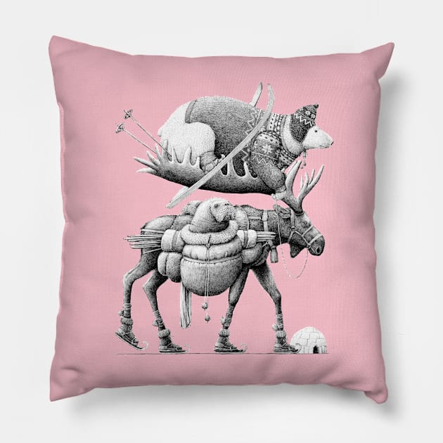 Eland-ijsbeer Pillow by RedmerHoekstra