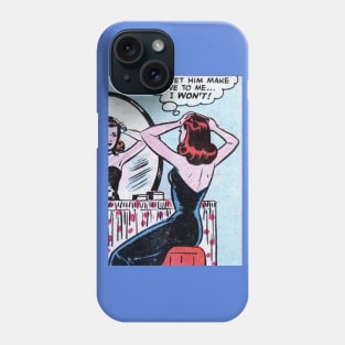 Comic Won’t Make Love Woman Phone Case