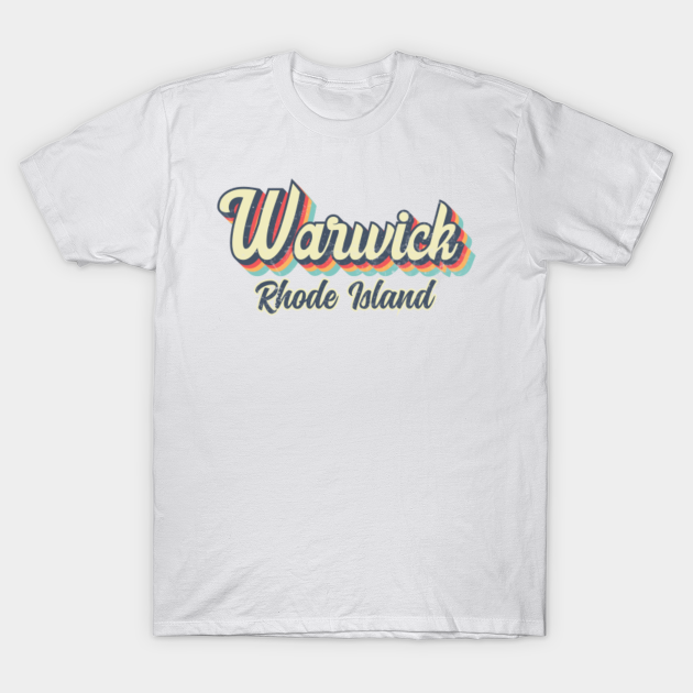 Discover Warwick Rhode Island Retro vintage 70s Rainbow - Warwick Rhode Island - T-Shirt