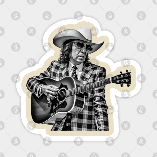 Dwight Yoakam Playing Guitar Magnet by Aldrvnd