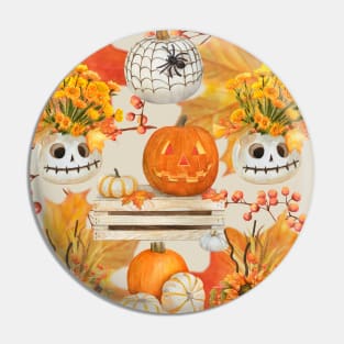 Halloween Pumpkin Pattern Pin