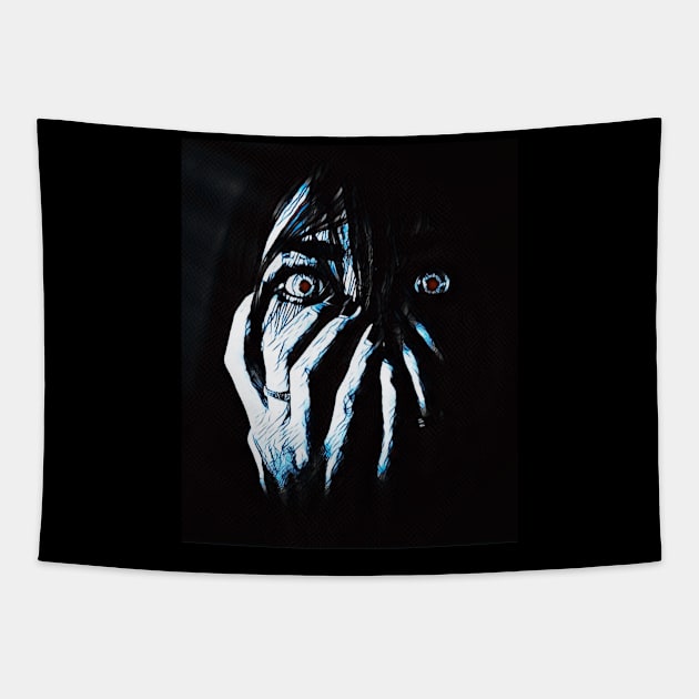 scary womens face Tapestry by Love My..