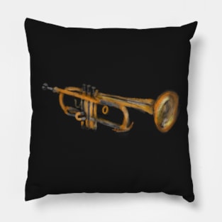 Trumpet Jazz Musician Art Print Pillow