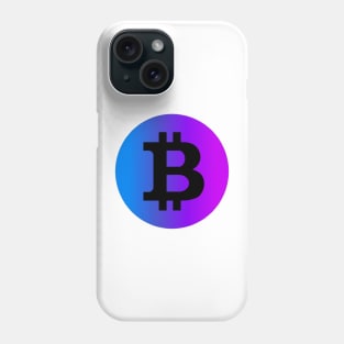 Astral Bitcoin - Black on White Phone Case