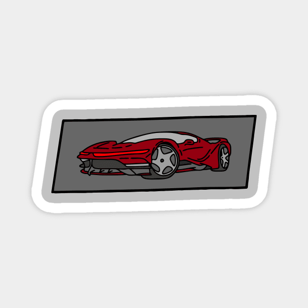 front of a luxury car Magnet by fokaction