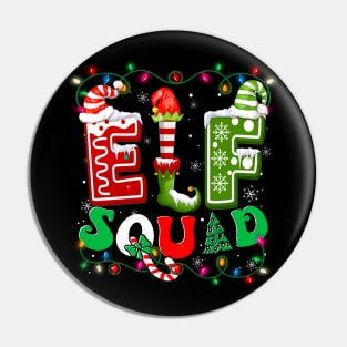 Elf Squad Christmas funny Pin