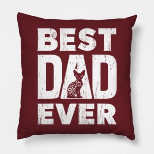 Best Dad Ever Father's Day Devon Rex Cat Owner Pillow