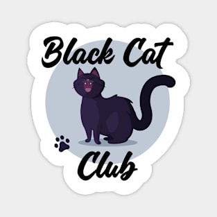 Black Cat Club - Mini Panther, Cute Kitty Lovers Magnet